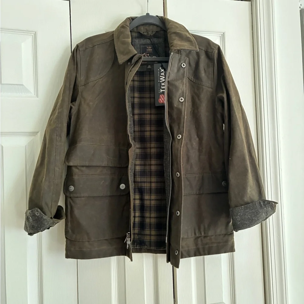 Men's Brown Waxed Jacket - Picture 2 of 6